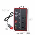 Onduleur de voiture 12V 24V à 220V adaptateur d'alimentation multifonction avec ports USB - Onduleur universel C14 avec affichage numérique
