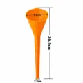 Long spout orange plastic funnel small size for automotive engine oil refilling and gas use - S / Orange