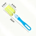 Long handle baby bottle sponge cleaning brush with dimension lines for cup and kitchen gaps. - Random Color (24cm)