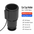 Smart car hot and cold cup digital display temperature control mini car refrigerator - Mechanical Buttons