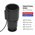 Smart car cup warmer and cooler with digital display, 12V vehicle heating and cooling cup variant - Digital Display Edition