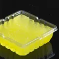 Disposable plastic ashtray with yellow anti-ash filling for office and car use. - Ashtray with Yellow Smoke-Extinguishing Sand