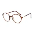 Klassische runde Retro-Brille mit großem Rahmen und einem schicken Schildpatt-Finish - Tee-Rahmen