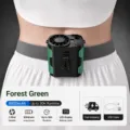 Portable waist mounted clip fan outdoor cooling 8000mAh battery forest green variant - 8000 mAh / Portable Waist Fan Green