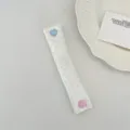 Fermacavi in tessuto a pois con simpatica chiusura a scatto a forma di cuore blu - Piccoli Pois Bianchi