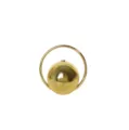 Gold spherical evening bag with metal ring handle stylish accessory for women parties and daily use - Gold