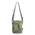 Olive green unisex small crossbody shoulder bag for outdoor travel and daily commuting. - Green