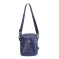 Blue plaid small crossbody bag for daily commute and outdoor travel, lightweight and stylish. - Blue