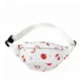 Lindo bolso de pecho con estampado de manzana, riñonera casual para mujer uso diario. - Blanco