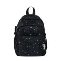 Kleiner schwarzer Rucksack mit Sternen Print für Damen, süße Alltag Reise Schultasche. - Schwarz