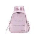 Cute pink bow backpack for girls school daily casual use with front pocket and shoulder straps. - L / Pink