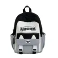 Cute contrast color cat ear backpack for students, large capacity casual school book bag daily use. - Black