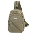 Sac de poitrine décontracté en nylon, sac à dos crossbody polyvalent pour le sport et voyage. - Vert