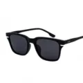 Klassische schwarze quadratische polarisierte Sonnenbrille für Damen und Herren trendy. - Glänzend Schwarzer Rahmen Schwarz Graue Gläser C1