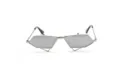 Trendy geometric flip-up sunglasses for women, vintage metal frame hip-hop eyewear. - Silver Frame Mercury Film C4