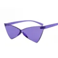 Occhiali da sole monoblocco triangolari viola occhiali di tendenza avant-garde vista principale - Lente Viola C8