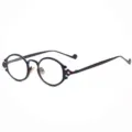 Vintage retro steampunk gotische ovale bril met prachtig gesneden metalen pootjes. - Zwart Helder C15