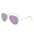 Goldfarbene Piloten-Sonnenbrille mit lila verspiegelten Gläsern für stilvolles Autofahren. - Goldrahmen Lila Verspiegelt C9