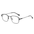 Black metal frame retro anti blue light glasses, stylish optical eyewear for men and women. - Black Frame C1