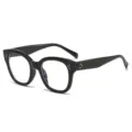 Lunettes anti-lumière bleue à monture épaisse rétro, lunettes optiques carrées élégantes. - Lunettes de lecture monture noire +1,50 C10