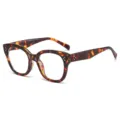 Lunettes de vue écaille vintage monture carrée élégante anti-lumière bleue pour femmes - Lunettes de lecture écaille marron +2.50 C18