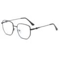 Retro metal irregular polygonal anti-blue light glasses, stylish black optical frame. - Full Black Frame (C3)