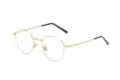 Retro gold round metal blue light blocking glasses with black temple tips for men and women - Blue Light Blocking (C2) / Gold