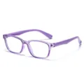 Gafas Luz Azul Niños Transparente Púrpura TR90 Silicona Marco Óptico Montura - Montura Morada Transparente Patas Moradas