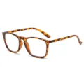Tortoise shell square anti blue light glasses stylish computer eyewear for men and women - Leopard Print