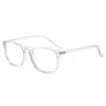 Lunettes à monture transparente, lunettes anti-lumière bleue mode pour hommes et femmes. - Blanc Transparent