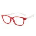 Gafas anti luz azul niños montura roja patillas blancas gafas ópticas uso diario - Montura Roja Patas Blancas
