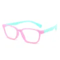 Gafas de luz azul ninos rosa cian montura silicona ligera optica infantil de moda - Montura Rosa Patas Verdes