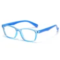 Gafas luz azul para ninos con montura azul flexible y diseno optico ligero estilo. - Montura Azul Transparente Patas Azul Oscuro