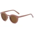 Roze matte ronde zonnebril, snoepkleur Koreaanse stijl zonnebril voor heren en vrouwen. - Paars Bruin Frame Thee Lens C6