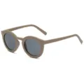 Matte ronde zonnebril voor dames en heren, Koreaanse stijl trendy oogbescherming. - Grijs Frame Zwarte Lens C9