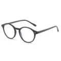 Occhiali rotondi neri anti luce blu TR90 montature ottiche leggere da lettura SKU - Nero Opaco C2
