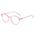 Occhiali luce blu rosa, montatura TR leggera da vista stile moda, dettaglio della montatura. - Rosa Trasparente C3