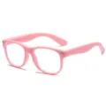 Pink Kids Anti-Blue Light Glasses TR90 Silicone Flexible Frames Unisex Style - Pink