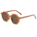 Occhiali da sole tondi per bambini colore crema, stile vintage carino per esterni. - Stile Adulti (C14) / Montatura Caramello Lenti Tè