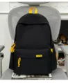 Sac a dos de grande capacite unie minimaliste coreen pour etudiants cartable elegant noir polyvalent - Sans pendentif / Noir