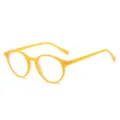 Occhiali da vista rotondi gialli anti luce blu, montatura ottica leggera in materiale TR. - Giallo Trasparente C8