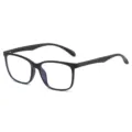 Lunettes anti-lumiere bleue avec monture carree noire pour ecran et protection des yeux. - Lentille PC / Noir Sablé