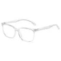 Lunettes anti lumiere bleue carrees transparentes monture optique claire pour ecran pc - Lentille PC / Transparent