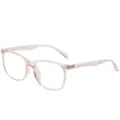 Lunettes anti lumiere bleue carree transparente rose monture optique femme variante - Lentille PC / Rose Transparent