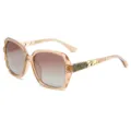 Lunettes de Soleil Polarisées Femme Verres Dégradés Strass Branches Métal Creux - Monture thé transparent verres dégradés thé C2