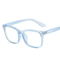 Montura de gafas cuadrada azul claro anti luz azul estilo sencillo y moderno - Estilo Montura Azul Transparente (C9) / +1.50 Dioptría