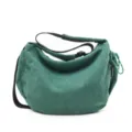 Grüne Kordsamt Freizeittasche Umhängetasche mit schwarzem Gurt, geräumiges Design. - Einzelne Tasche / Grün