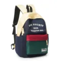 Farbblock Schulrucksack große Kapazität Schüler Büchertasche lässiger Alltagsrucksack - Einzelne Tasche / Navy/Orange