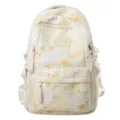 Sac a dos etudiant style Harajuku japonais avec motif carreaux etoiles grande capacite - Sac Unique / Jaune