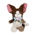 Cute plush backpack brown fluffy cute cartoon doll bag soft shoulder bag for women and girls - Style Two (Brown White Large Ear) / L